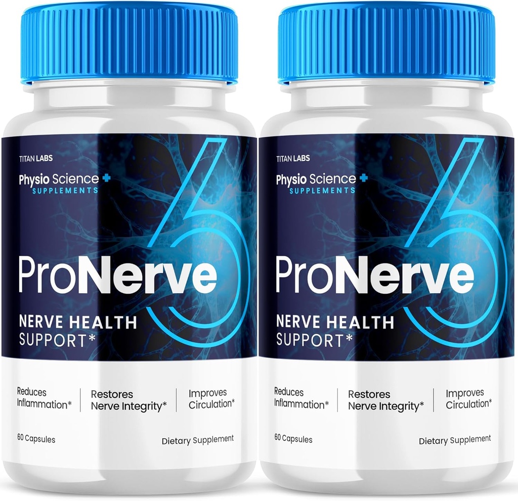 (2 Pack) Pro Nerve 6 Capsules Advanced Nerve Health Support, Pro Nerve 6 Dietary Supplément Capsules ProNerve Advanced Formula Nerve Support Supplément Hommes Femmes Optimal Health Support (120 Capsules)