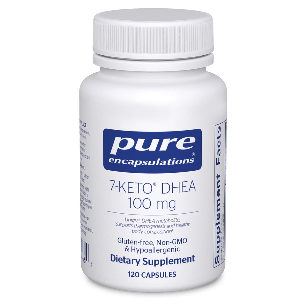 Encapsulations pures DHEA 7-Keto 100 mg Unique DHEA Metabolite Supplément pour soutenir la thermogenèse et la composition corporelle saine*