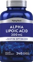 Piping Rock Alpha acide lipoïque 200mg. 240 Capsules.