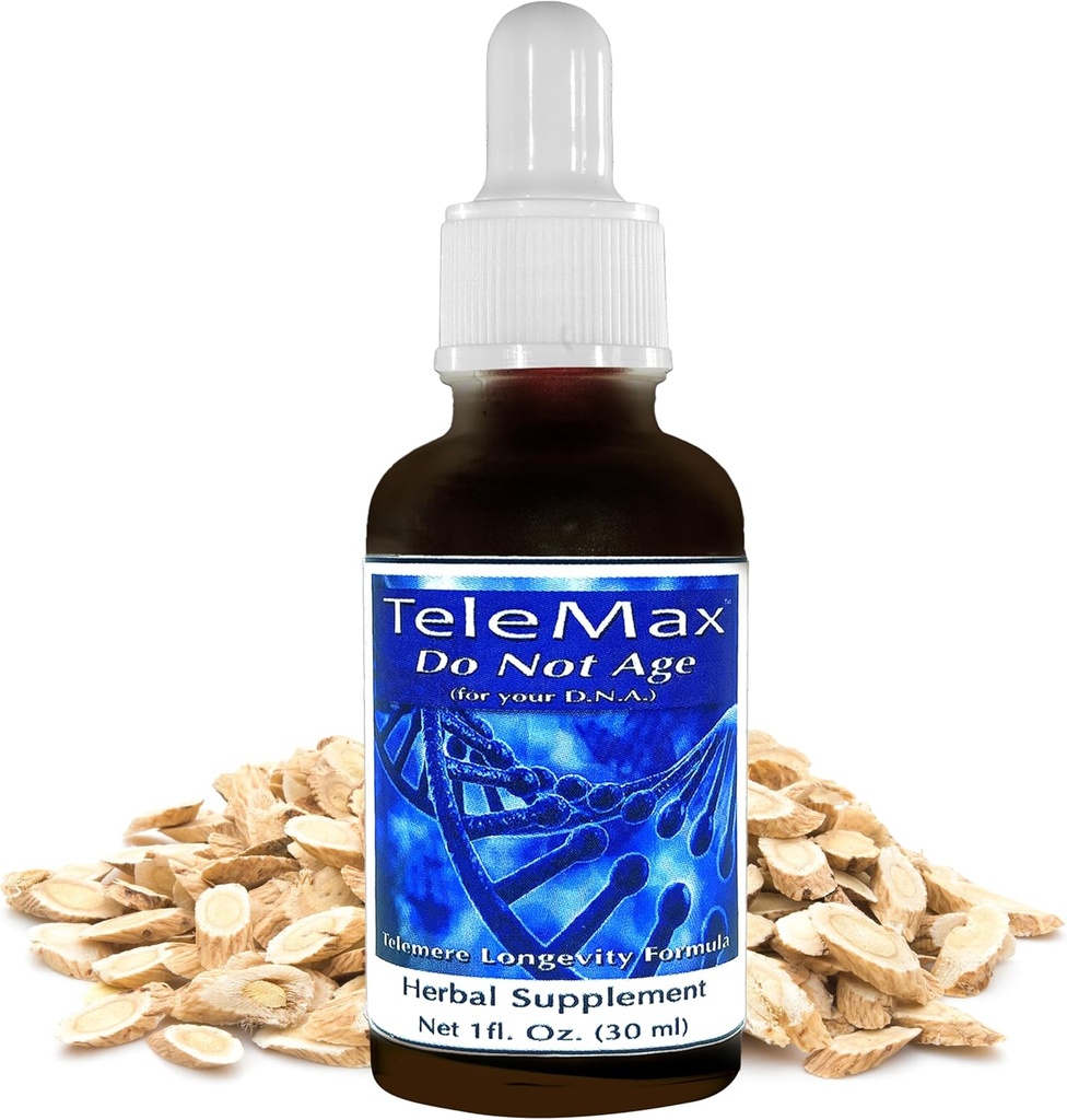 Suppléments Telomere - Extraits à base de plantes de Astragalus Root & White Willow Bark pour rajeunissement et vitalité juvénile - Supplément à base de plantes pour l'anti-vieillissement 30ml