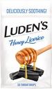 Gouttes de gorge apaisante de Luden, réglisse au miel, 30 ct (paquet de 1)
