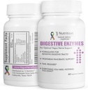 Digestive Enzymes for Sensitive Stomachs - Supports Vagus Nerve, Vegetarian Pancreatic Support, Timed Release Formula for Optimal Gut Health, Enhances Food Digestion & Gut Flora