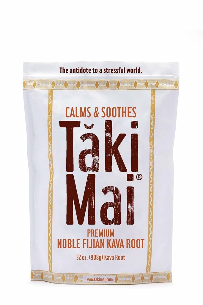 Taki Mai Noble Kava Kava poudre de racine 32oz – Grin traditionnel authentique, détente naturelle du soir, nuits reposantes et rituels calmes, 100% pur Noble Kava