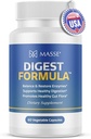 MASSE' Digest Formule Supplément Enzyme Boost Capsules - Formule avancée pour la santé digestive & Gut Flora Support - Supplément enzymatique biologique naturel pour les soins digestifs et la surcroissance- 60 Compte