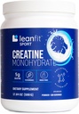 LeanFit Sport CREATINE MONOHYDRATE Poudre non aromatisée - Choix éclairé Créatine de qualité certifiée, micronisée et pharmaceutique, sans gluten, végétalienne – 5g de créatine par portion, 100 portions, 17,64oz Tub