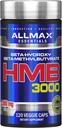 ALLMAX HMB 3000 (120 Capsules Veggie) - Prise en charge de la force musculaire et réduit la répartition musculaire - Non-OGM, sans gluten - 30 portions