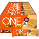 ONE Protein Bars, amours de beurre d'arachide de Reese, sans gluten avec 18g de protéines et 3g de sucre, agrafes de Pantry, 2,12 oz (12 comte)