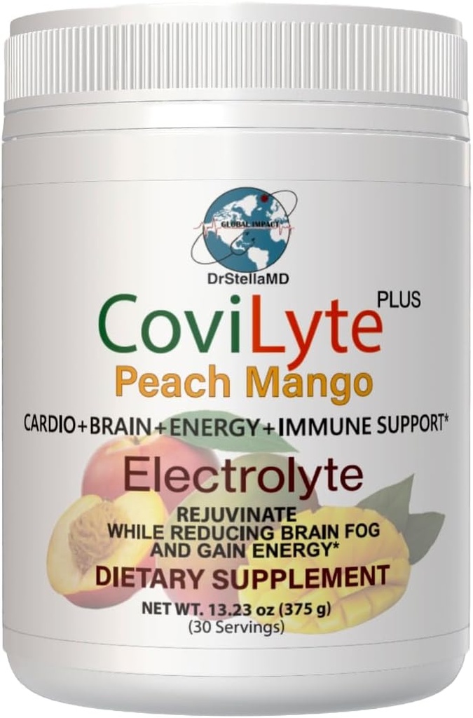 CoviLyte Peach Mango - Electrolyte, Energy drink, 30 Servings (Pack of 1)