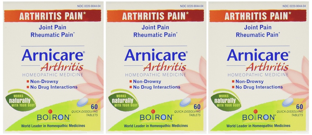 Boiron Arnicare Arthritis - 60 tabs 60 Count (Pack of 3)