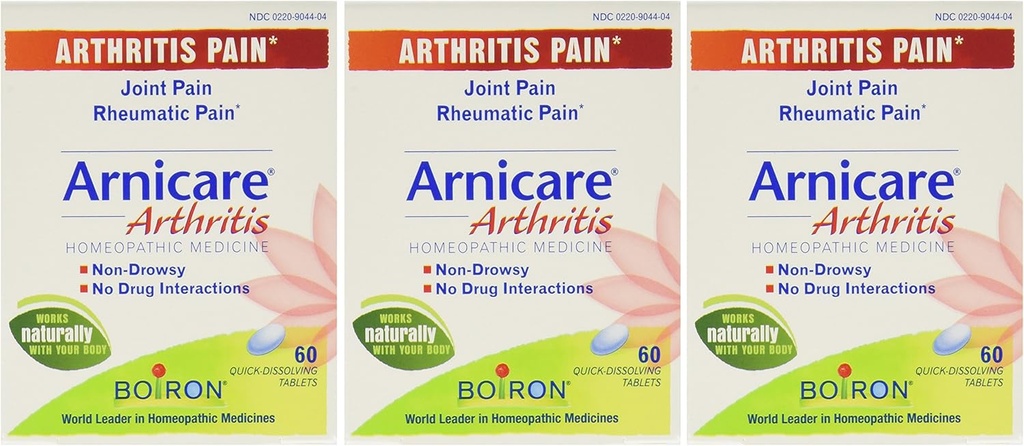 Boiron Arnicare Arthritis - 60 tabs 60 Count (Pack of 3)