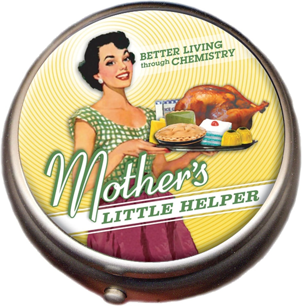 Mother's Little Helper Pill Box - Compact 1 or 2 Compartment Medicine Case