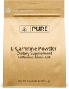 Pure Originial Ingredients L-Carnitine Powder (4 oz) Gluten-Free, Non-GMO Dietary Supplement, Unflavored, No Filler or Additives