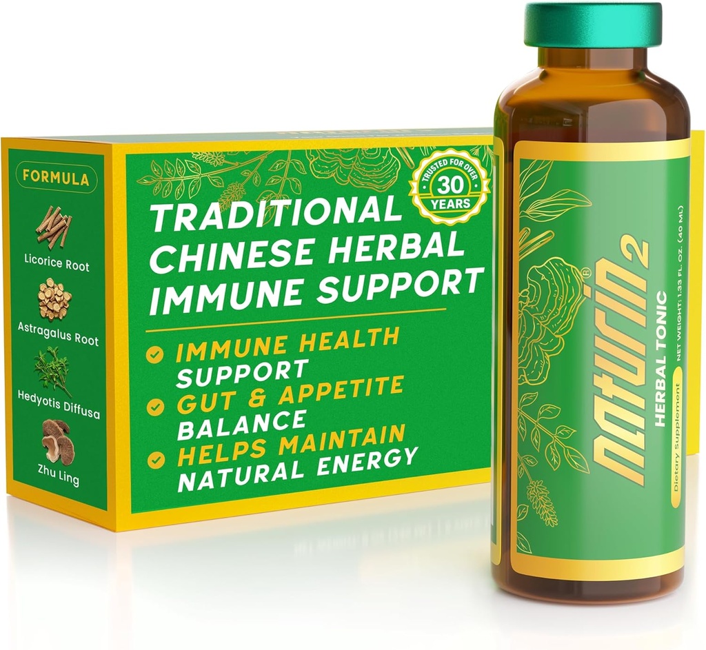 Support à base de plantes immunitaires et boisson adaptogène - 6 flacons (40ml)