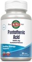 KAL Acide pantothénique 1000mg, libération prolongée Vitamine B5 - Suppléments énergétiques - soutient le métabolisme des glucides, graisses et protéines, santé des cheveux et de la peau, végétalien, garantie de 60 jours, 100 portions, 100 comprimés