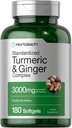 Supplément curcuma et gingembre Horbäach 3000 mg 180 softgel avec extrait de poivre noir