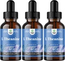 Natures Craft High Absorption L-Theanine Liquid Drops - Supplément Nootropic Focus avec L Theanine 200mg par portion et extrait de camomille - Supplément pour adultes et enfants Relaxation et Focus - 6oz