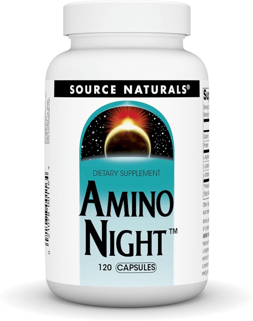 Source Naturelles Nuit Amino - Formule Acide Amino avancé* - 120 Capsules