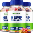 Gommies de chanvre BioHeal - avec extrait de chanvre Gommies de chanvre BioHeal Supplément à base de plantes acouphènes, soutien à la santé et au mieux-être, tous les Gommy de chanvre Natual Formule avancée (3 Pack - 180 Gommies)