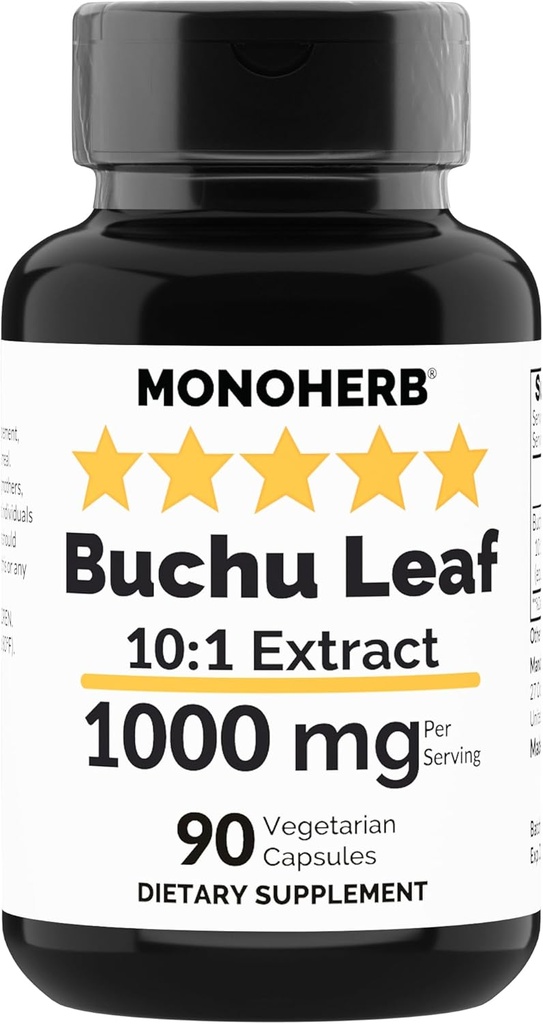 MONOHERB Buchu Leaf Extract 1000 mg - 90 Capsules végétariennes