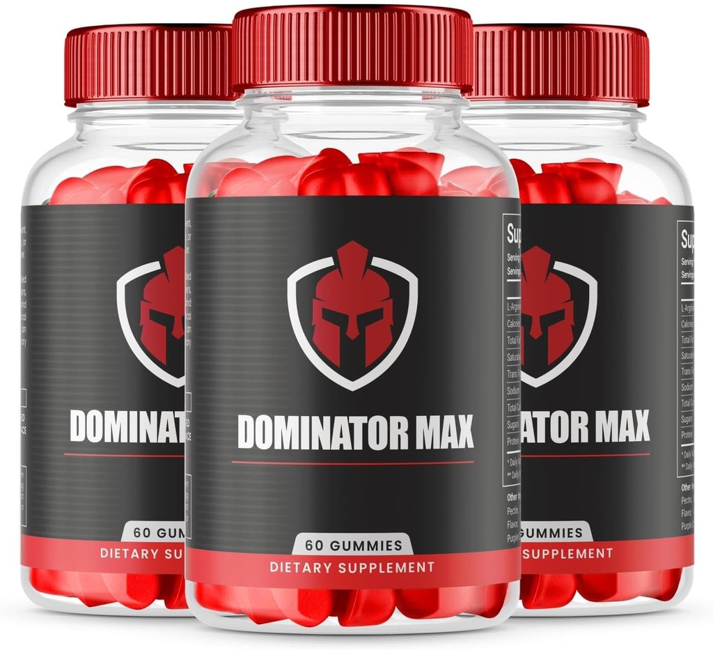 (3 Pack) Formule avancée de dominateur Max Gummies pour la performance maximale, tout supplément naturel extra-fort, dominateur Max Gummies pour la croissance musculaire et le soutien sanitaire global (180 Gummies)
