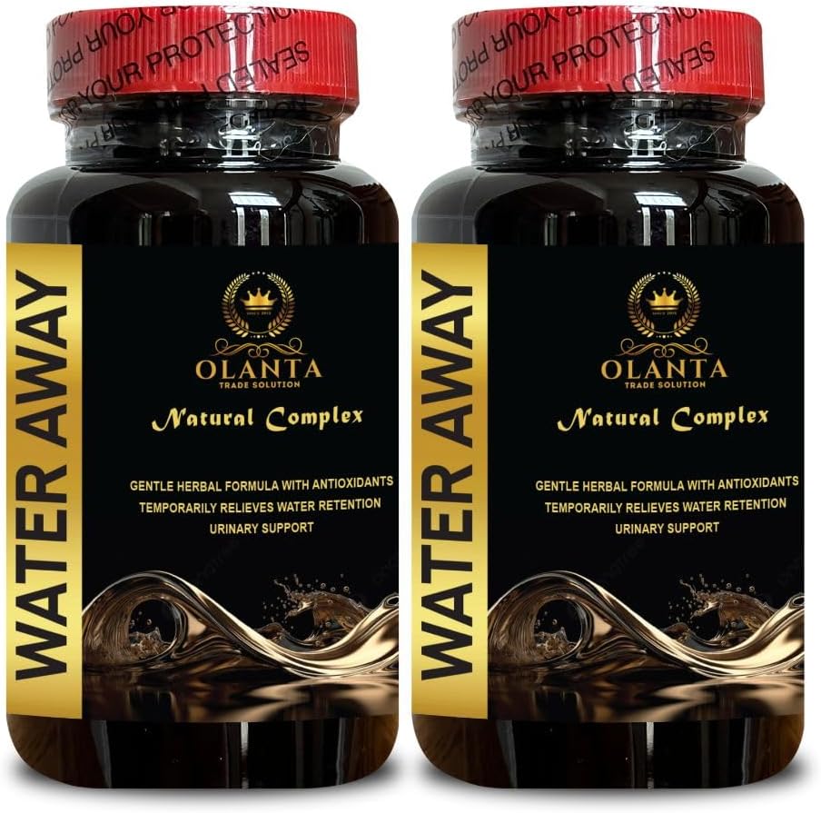 Generic Natural Water Away Pills - Water Away Pills Maximum Strength, Fast Acting Bloating Relief, Water Pills Vitamins, Immune Support, Water Pills Caffeine Free - 2 Bottles