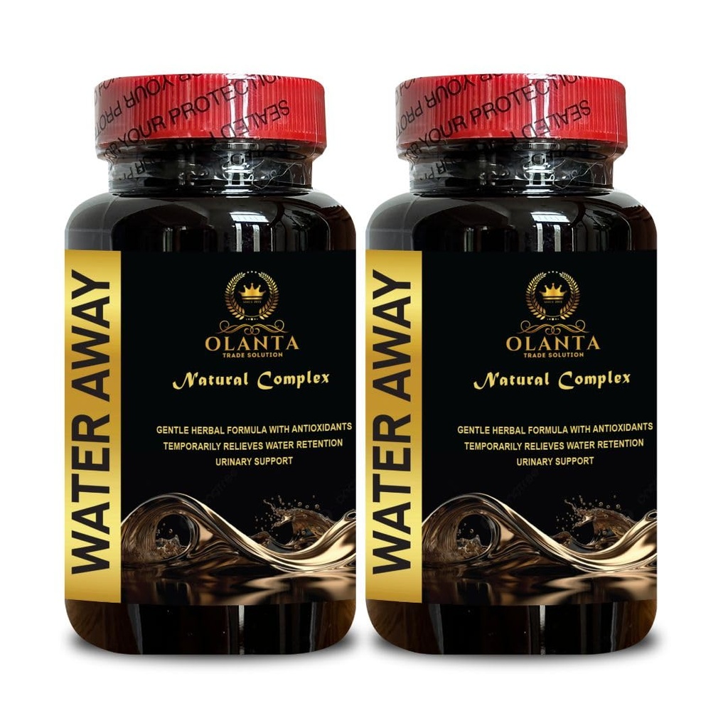 Generic Natural Water Away Pills - Water Away Pills Maximum Strength, Fast Acting Bloating Relief, Water Pills Vitamins, Immune Support, Water Pills Caffeine Free - 2 Bottles
