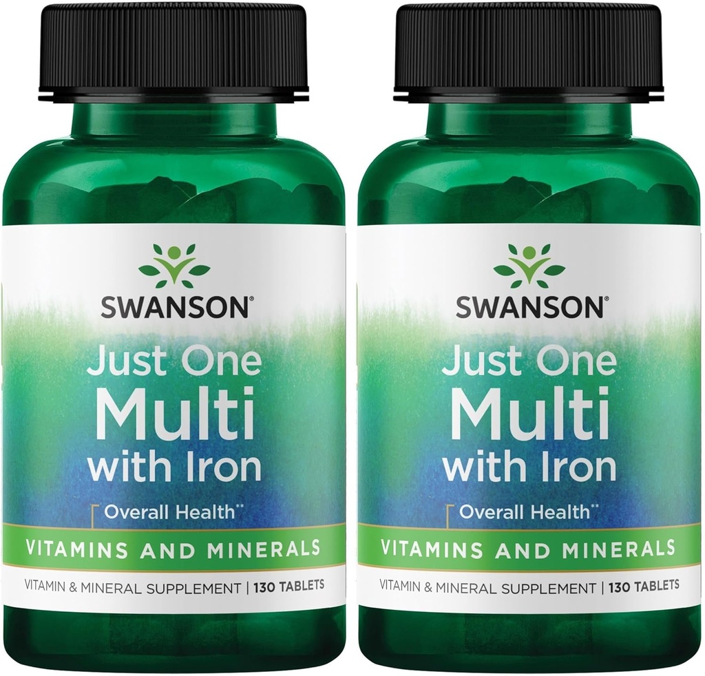 Swanson Century Formula Multivitamin with Iron 130 Tabs ((2 Pack)