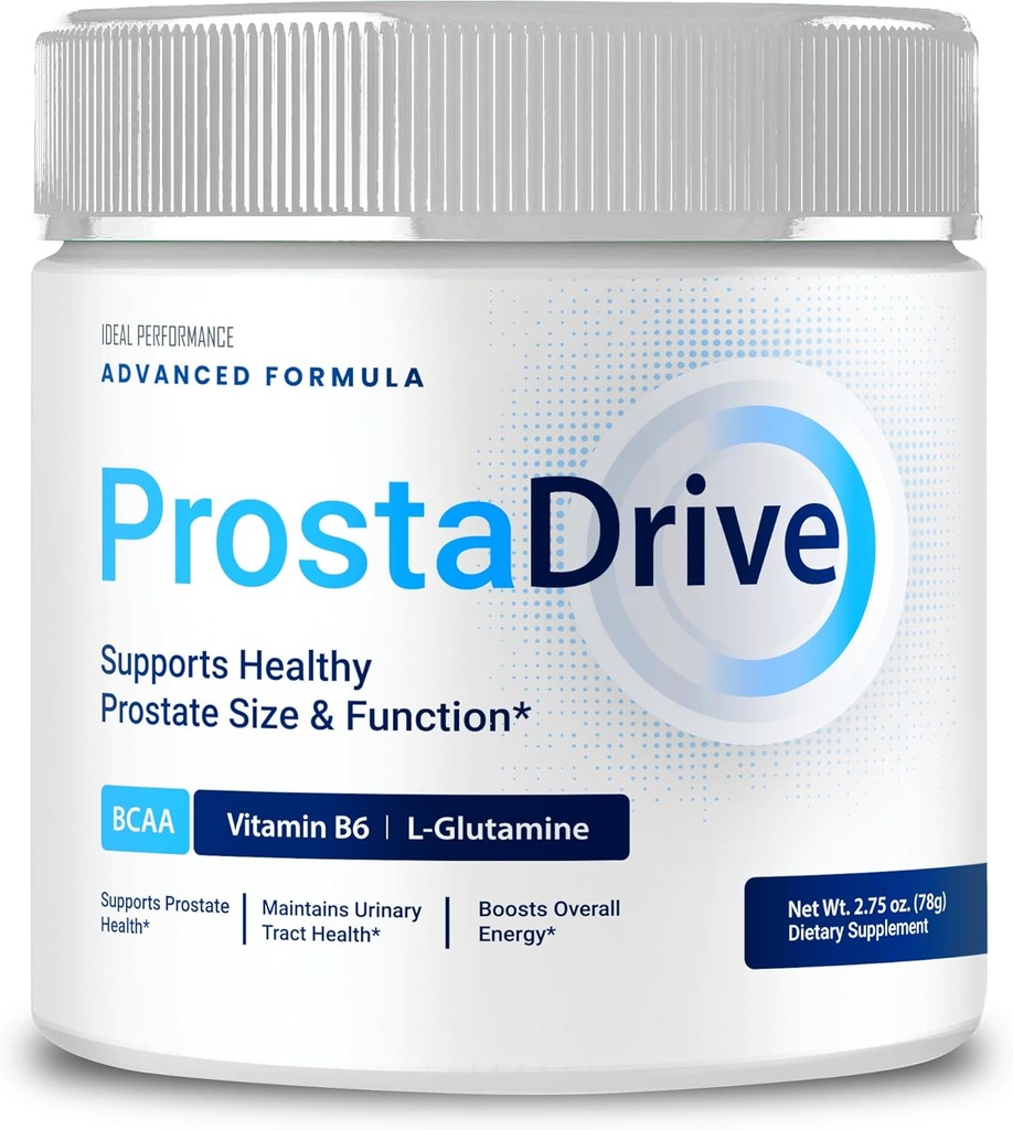 Prosta Drive Formule d'avance en poudre - Résistance maximale, Supplément ProstaDrive Formule officielle avec vitamine A, vitamine C, vitamine D, zinc, chrome, poudre ProstaDrive Avis (1 paquet)