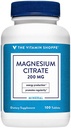 Citrate de magnésium 200mg Comprimés, supplément de magnésium comme citrate pour la relaxation musculaire – soutient la fonction nerveuse, cardiaque et musculaire – stimule la production d'énergie (100 comprimés) par le magasin de vitamines
