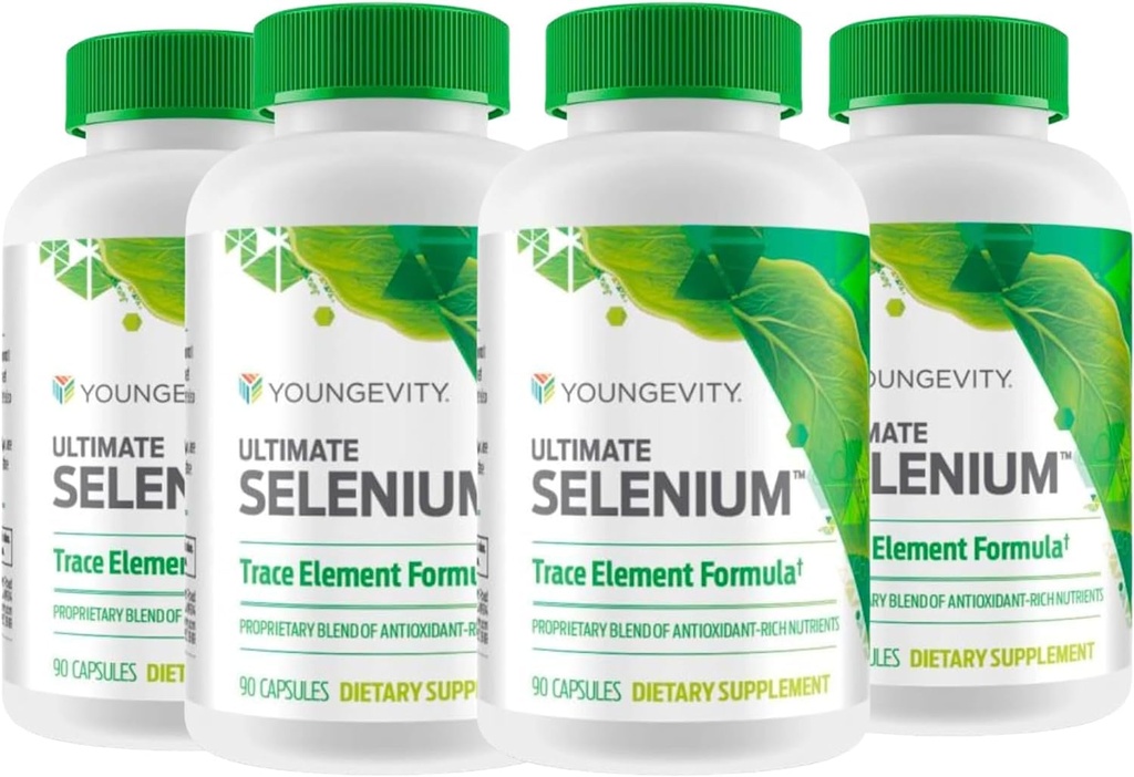 (INTERNATIONAL SHIPPING) Youngevity Ultimate Selenium 100 mcg 4 Bottles 90 Capsules Each