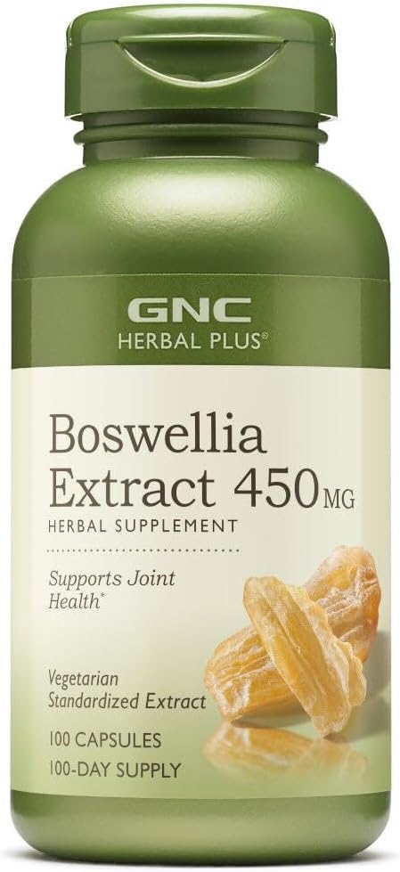 GNC Herbal Plus Boswellia Extract 450mg Supplément, végétarien, soutient la santé conjointe, 100 portions