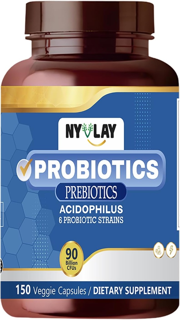 Prébiotiques Probiotiques 90 Million CFU 150 Capsules.