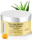Clearbody Organics Manuka Crème de miel - 2 fl oz, Paquet de 1 - Crème d'eczéma apaisante - Hydratation profonde avec de l'avoine colloïdale - Relief de Manuka instantané pour la peau sèche et démangeante