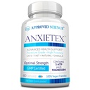 Science approuvée Anxietex - Calme et relaxation - L-Theanine et Magnésium - 60 capsules - Vegan Friendly - 3 mois d'approvisionnement