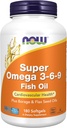 MAINTENANT compléments alimentaires, Super Omega 3-6-9 1200 mg avec un mélange d'huiles de poisson, de bore et de lin, 180 softgels