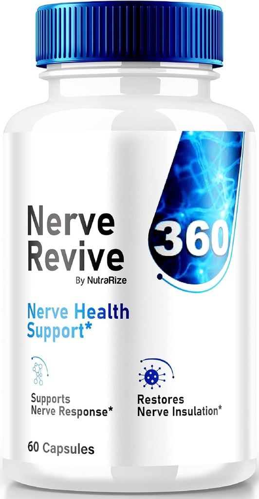 Supplément Nerve Revive 360, All Natural Nerve Support for Overall Wellness, Formule Premium, NerveRevive 360 Capsules de vitamines, Avis officiels (60 Capsules)
