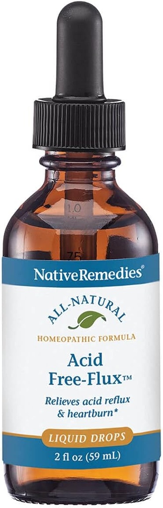 Remédie à l'acide naturel sans flux - remède homéopathique naturel Soulage temporairement les brûlures d'estomac, l'indigestation et le malaise après avoir mangé - 59 ml