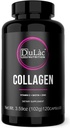 Dulàc - Pilules de collagène + Acide hyaluronique, Fabriqué en Italie, 120 Capsules de collagène et d'acide hyaluronique, Biotine, Zinc, Sélénium - Peau, articulation, os