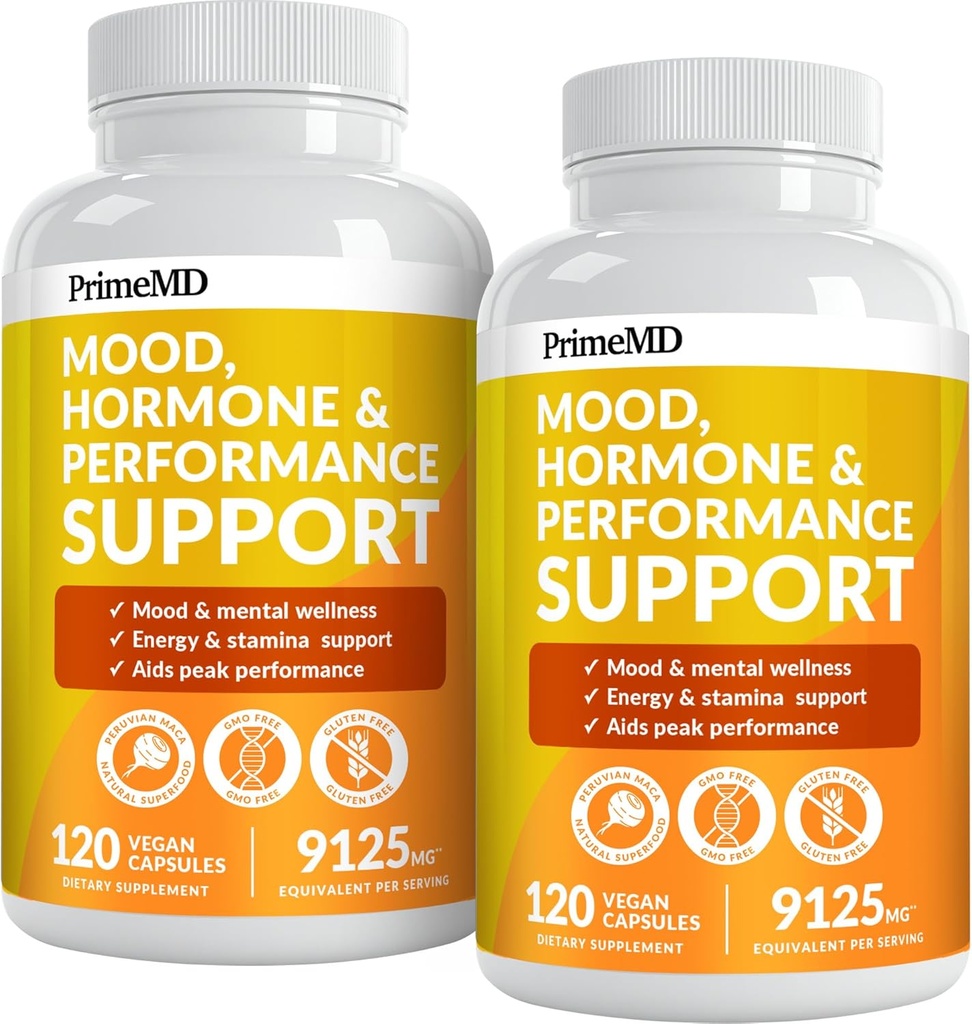 Capsules de racines de maca péruviennes 19-en-1 - 9125 mg Ashwagandha Suppléments avec Maca Fenugreek & Ginseng (120 Capsules), boîte de 2