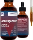 Herbana FABRICANT Ashwagandha gouttes liquides extrait - Récupération musculaire Teinture - Withania Somnifera gouttes - Haute puissance