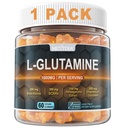 L-Glutamine 1000mg Gommies pour les femmes et les hommes avec Beta-Alanine, BCAA, Magnésium Glycinate, Potassium et Ashwagandha