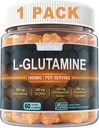 L-Glutamine 1000mg Gommies pour les femmes et les hommes avec Beta-Alanine, BCAA, Magnésium Glycinate, Potassium et Ashwagandha