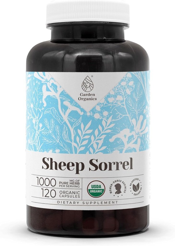 Sheep Sorrel USDA Organic 120 Capsules (Rumex Acetosella) Herbe séchée (120 Capsules)