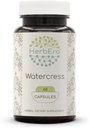 HerbEra Watercress 60 Capsules, 800 mg, gouttes liquides concentrées Natural Watercress (Nasturtium Officinale) Herb séchée (60 Capsules)