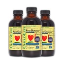 ESSENTIELS D'ENFANTS Première Défense - Kids Immune Support, Immune Support for Kids, Toddlers 1-3, Bébés 6 mois+, Sirop de vitamine avec Elderberry, Zinc, Non OGM, Sans gluten - 4 Fl Oz (paquet de 3)