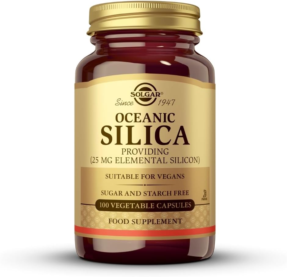 Gélules végétales de Solgar Oceanic Silica, 25 Mg, 50 Compte