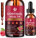 (2 Pack) Cortisol gouttes liquides pour les femmes - Cortisol équilibré, Hormone Balance Support, Cortisol suppléments pour les femmes avec complexe de magnésium, Rhodiola Rosea, Ashwagandha, sans sucre, 1 Fl Oz