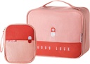 paerma Vide Premiers soins Sacs de voyage Fournitures médicales Isolées Sac de médecine Kit de sécurité pratique Costume pour plein air de famille Randonnée Camping Car Bureau de travail,Pink