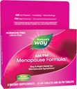 Nature's Way AM/PM Ménopause Supplements for Women, Hot Flash Relief*, Sweats de nuit*, Sommeil repos*, Swings d'humeur*, Formules sans hormones avec Cohosh noir, Theanine, Valérien, 60 comprimés