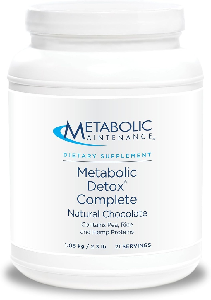 Maintenance métabolique Détox métabolique complet - Chocolate Shake - Plant + Poudre de protéines de pois pour le nettoyage complet du corps de détox + santé de la gueule - 20g de protéines végétales non OGM (2,3 lb / 30 portions)